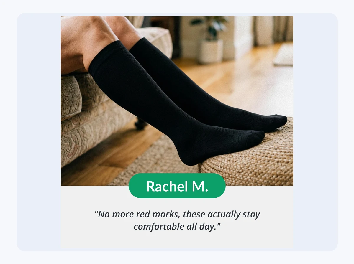 TrueFit™ Wide-Calf Comfort-Strap Graduated Compression Socks
