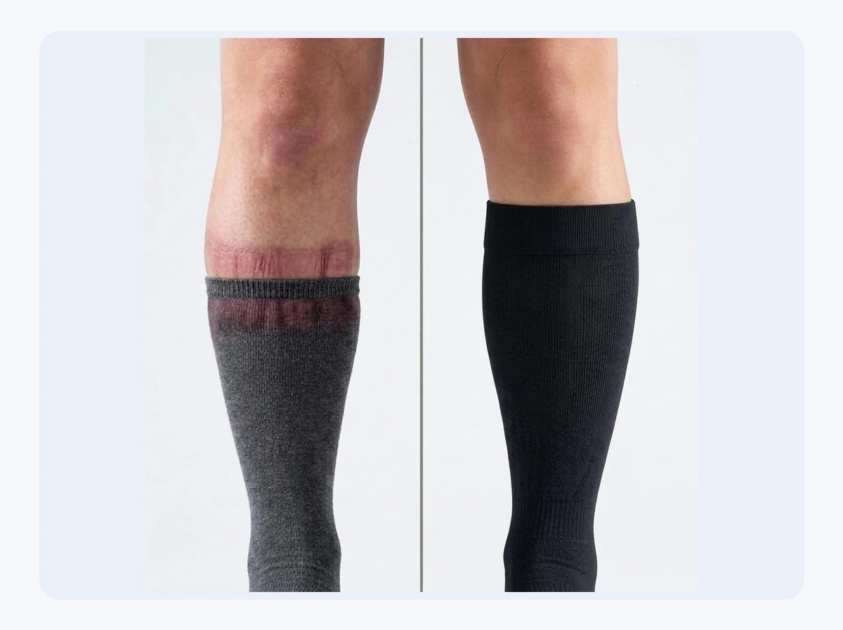 Gather the Sock to the Heel Pocket & Roll Smoothly Up